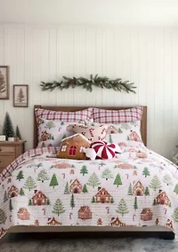 Gingerbread Peppermint Candy Pillow 18x18