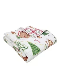 Gingerbread Village Quilted Throw