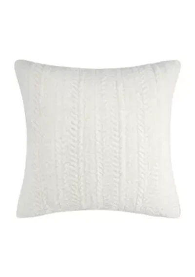 Tinsel Tidings Fur Cable Stripes Pillow 14x18
