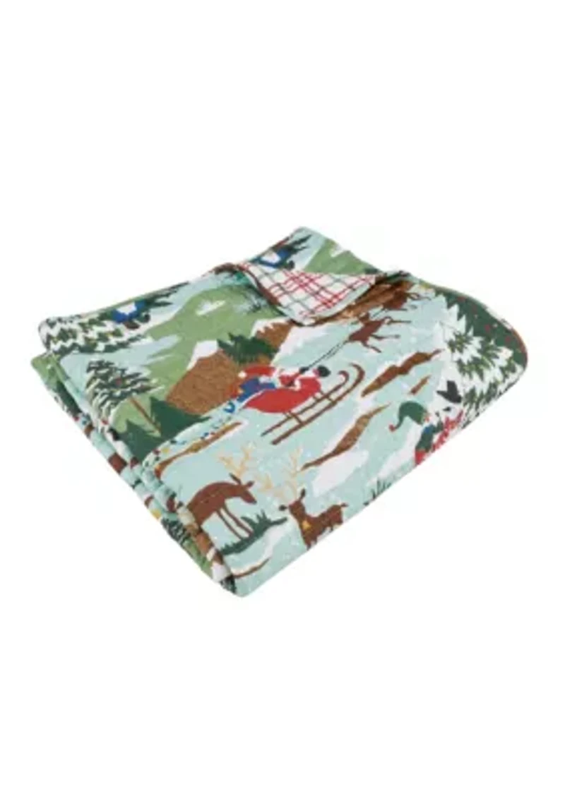 Merry Mountains Quilted Throw