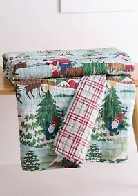 Merry Mountains Quilted Throw