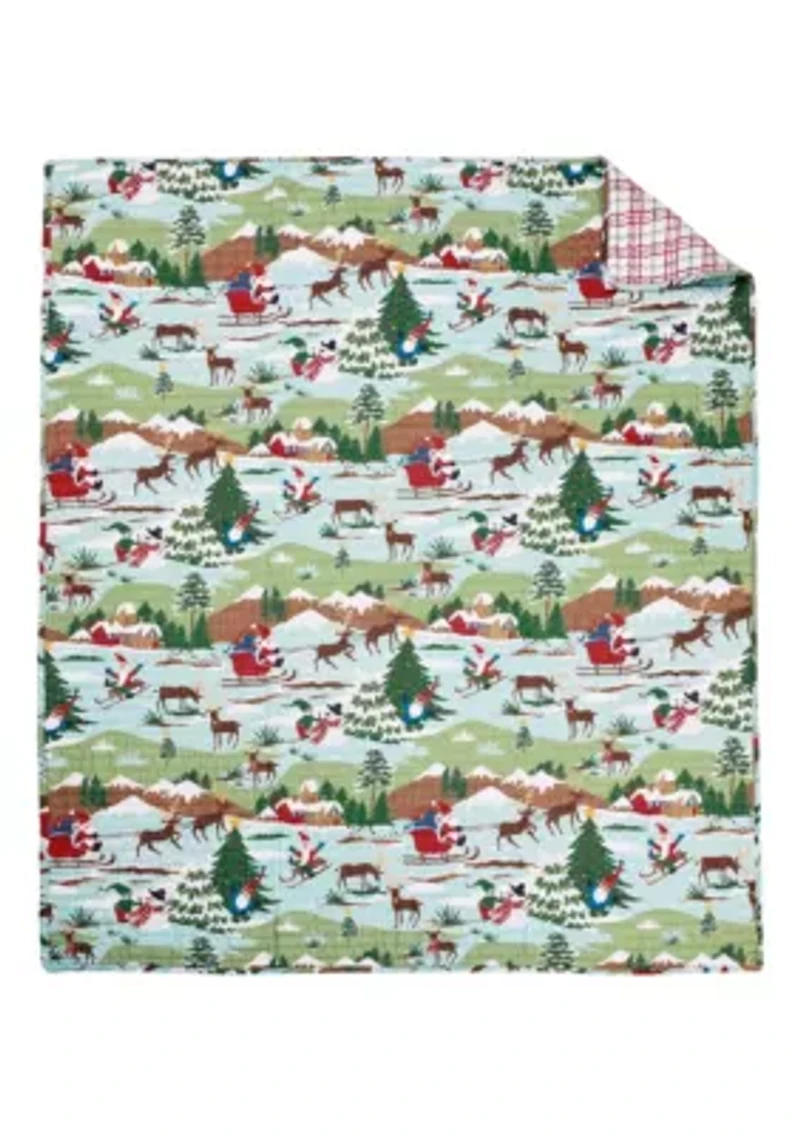 Merry Mountains Quilted Throw
