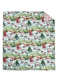 Merry Mountains Quilted Throw