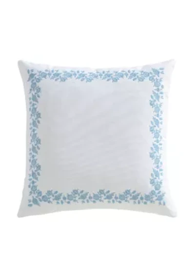 Boracay Stripe Floral Embroidered Pillow