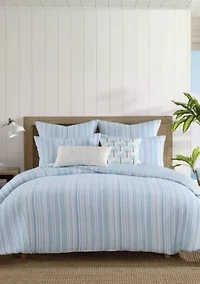 Boracay Stripe Floral Embroidered Pillow