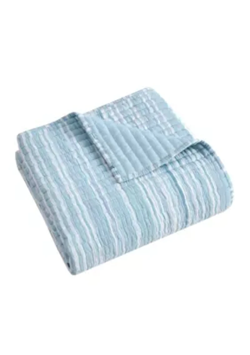 Boracay Stripe Muslin Quilted Throw