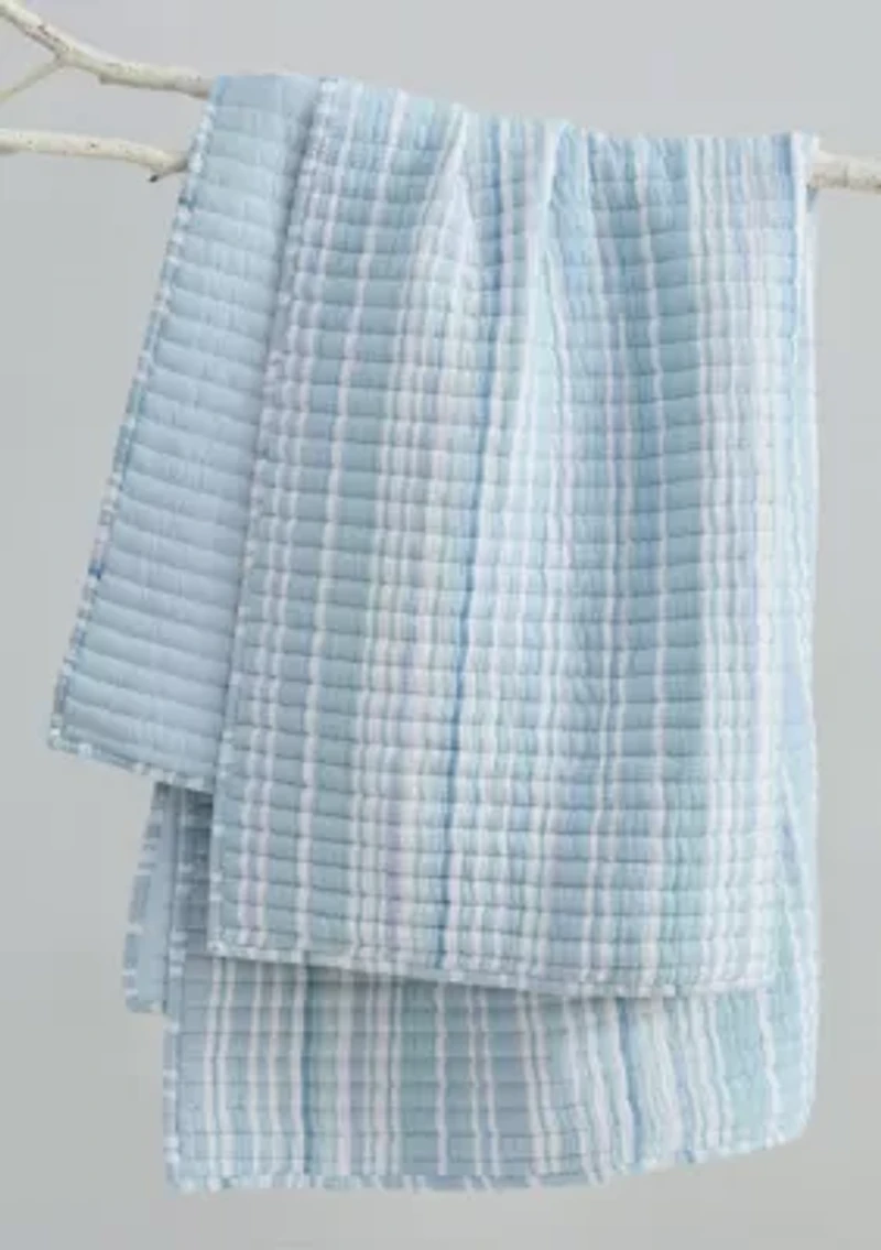 Boracay Stripe Muslin Quilted Throw