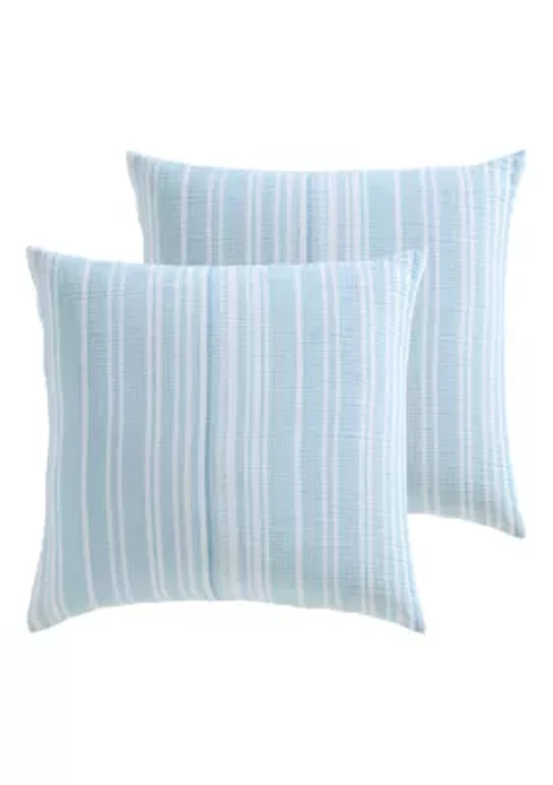 Boracay Stripe Muslin Euro Sham Set of 2