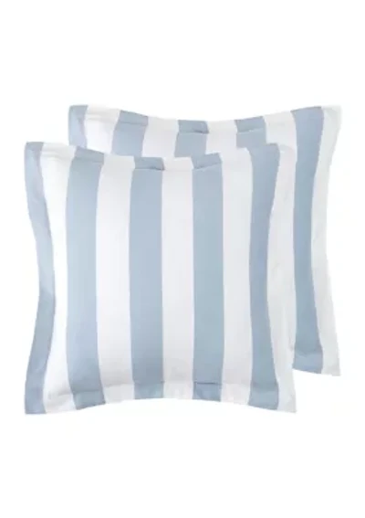 Cabana Woven Stripe Euro Sham Set of 2 Unquilted