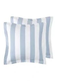 Cabana Woven Stripe Euro Sham Set of 2 Unquilted