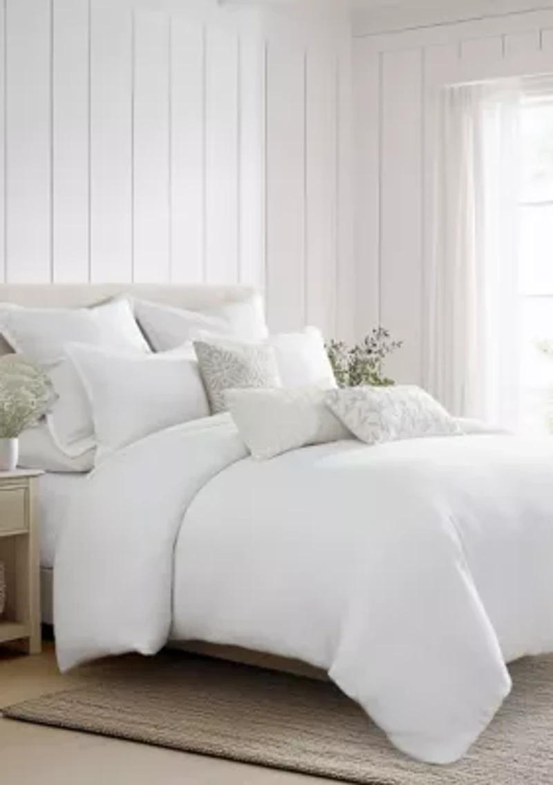 Cotton Tencel Matelasse Euro Sham set of 2 Unquilted