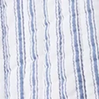 Tobago Stripe Blue Quilted Throw