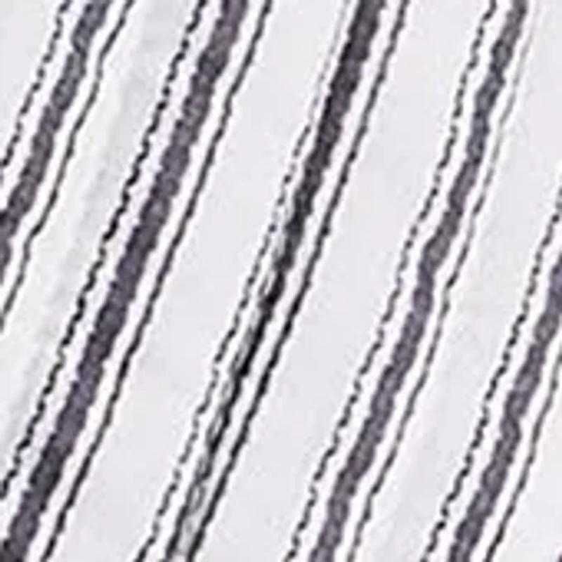 Tobago Stripe Charcoal Quilted Throw