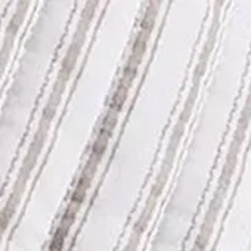 Tobago Stripe Taupe Quilted Throw