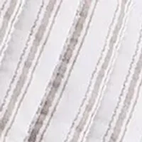 Tobago Stripe Taupe Quilted Throw