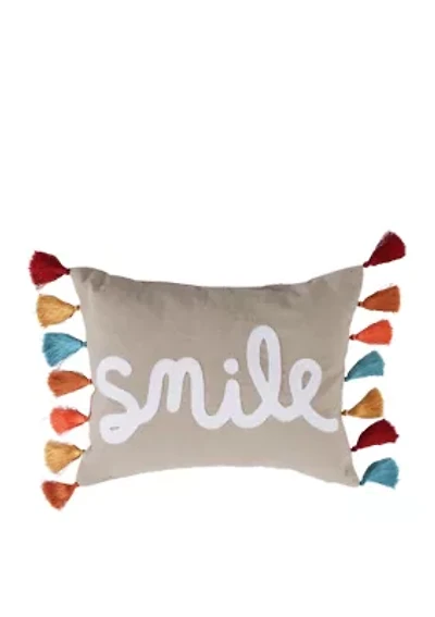 Lira Smile Pillow with Tassels