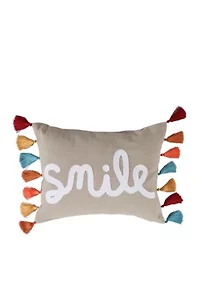 Lira Smile Pillow with Tassels