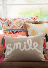 Lira Smile Pillow with Tassels
