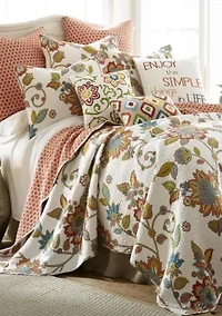 Clementine Embroidered Floral Pillow