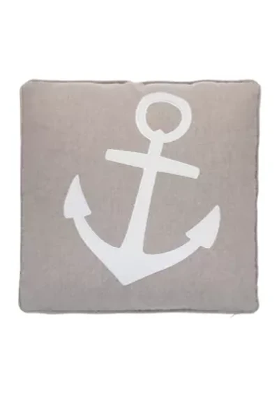 Provincetown Anchor Appliqué Pillow