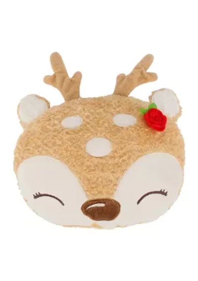 Comet & Cupid Figural Deer Pillow
