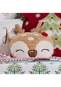Comet & Cupid Figural Deer Pillow