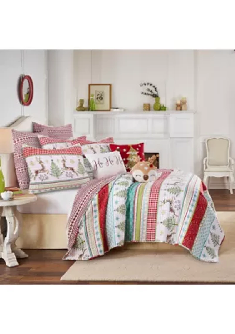 Comet & Cupid Figural Deer Pillow