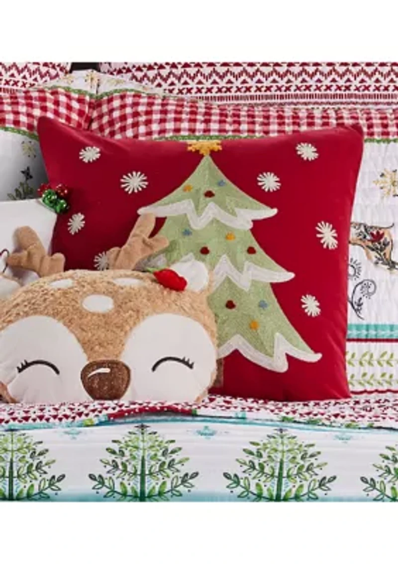 Comet & Cupid Christmas Tree Pillow