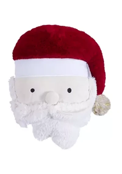 Holly Jolly Figural Santa Pillow