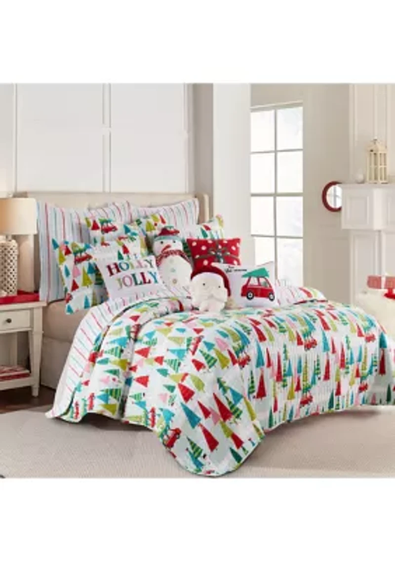 Holly Jolly Figural Snowman Pillow