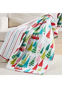 Holly Jolly Quilted Throw