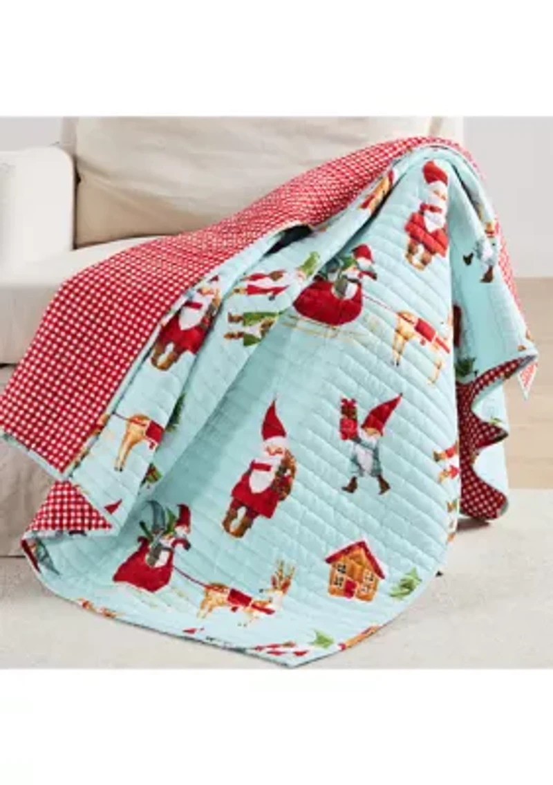 Gnome for the Holidays Quilted Throw