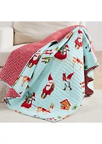 Gnome for the Holidays Quilted Throw