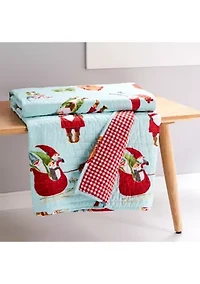 Gnome for the Holidays Quilted Throw