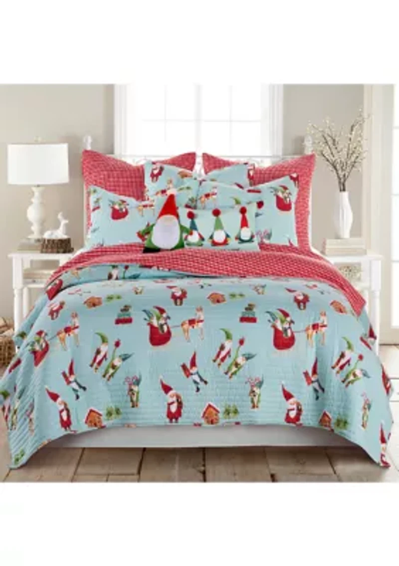 Gnome for the Holidays Euro Sham - Set of 2
