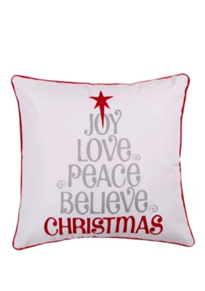 Silent Night Love Joy Peace Pillow