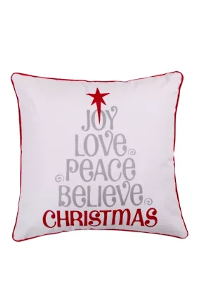Silent Night Love Joy Peace Pillow
