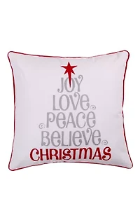 Silent Night Love Joy Peace Pillow