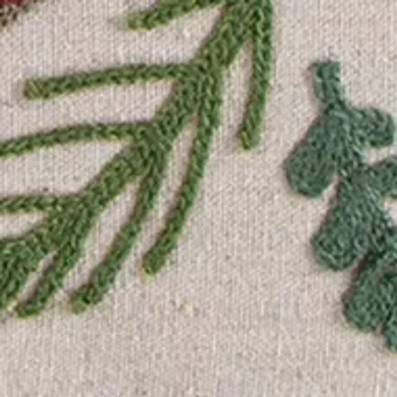 Joybirds Cardinal Embroidered Tassel Pillow