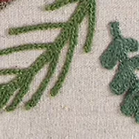 Joybirds Cardinal Embroidered Tassel Pillow