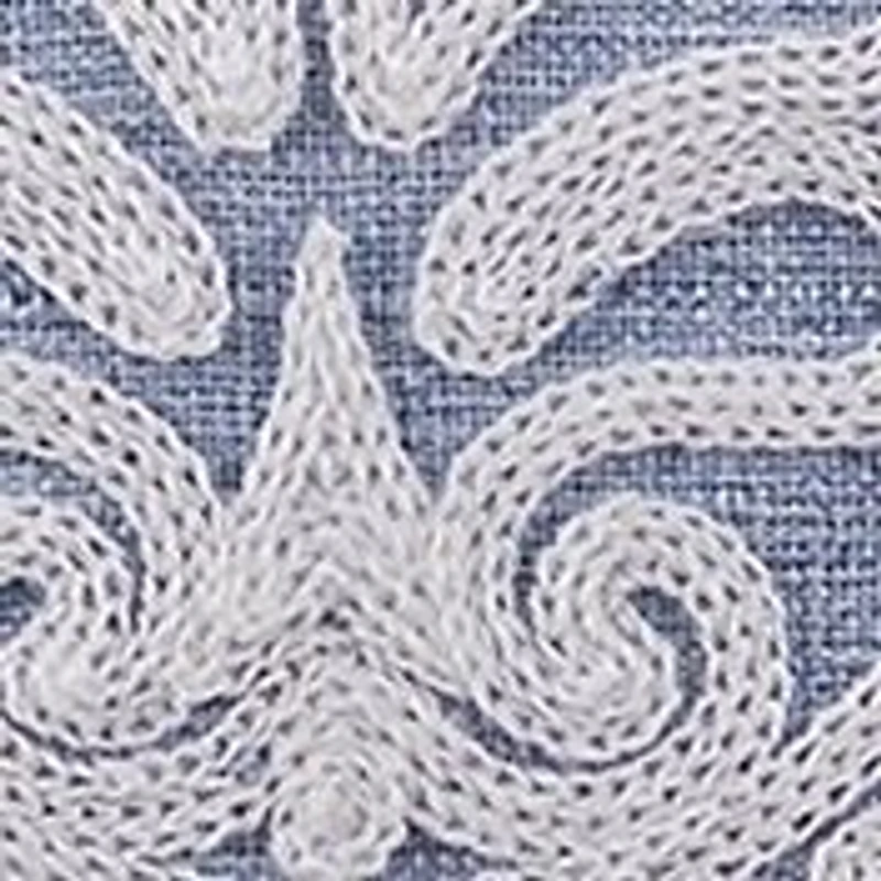  Bennett Embroidered Fringe Pillow 