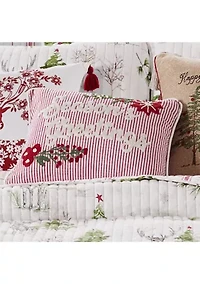 Sleigh Bells Seasons Greetings Fur Pillow