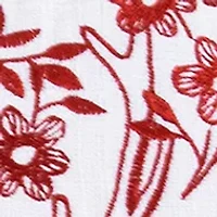 Sleigh Bells Red Deer Embroidered Pillow