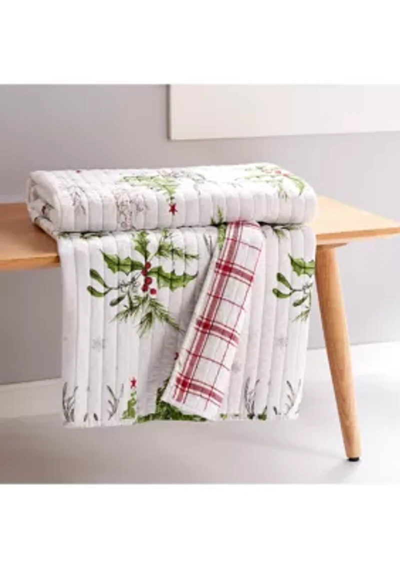 Sleigh Bells Quilted Throw