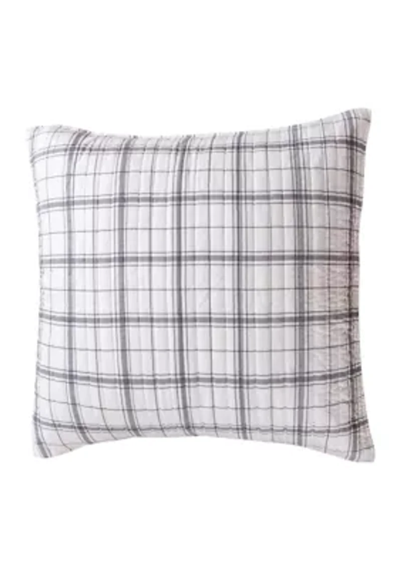 Sleigh Bells Gray Euro Sham