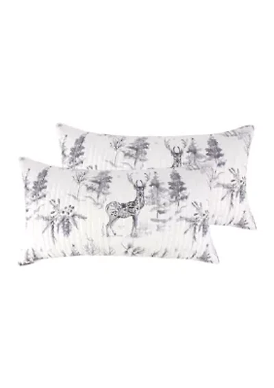 Sleigh Bells Gray Sham - 2 Pack 