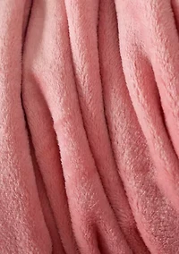 Solid Plush Throw Blanket