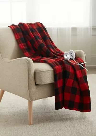Heated Microplush Throw Blanket