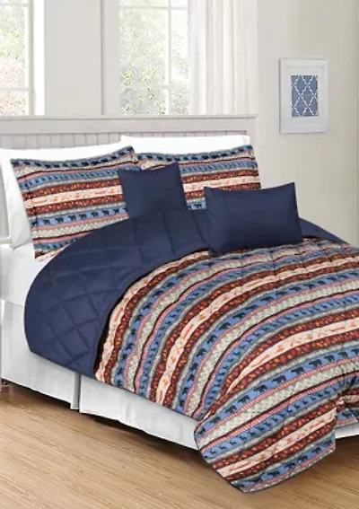 Lodge Stripe 6-Piece Quilt Set