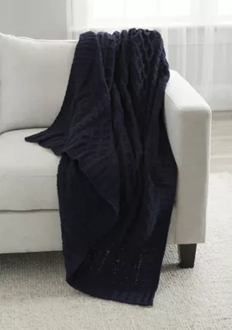 Chunky Cable Knit Throw